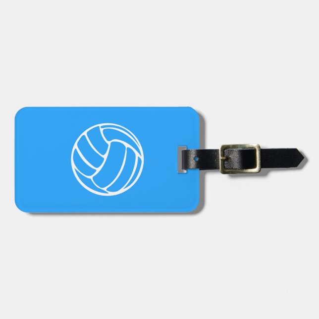 Blauer Volleyball-Gepäckanhänger Gepäckanhänger (Vorderseite horizontal)