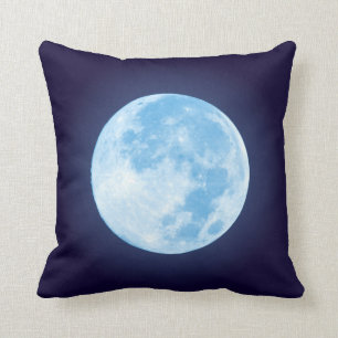 Blauer Vollmond Kissen