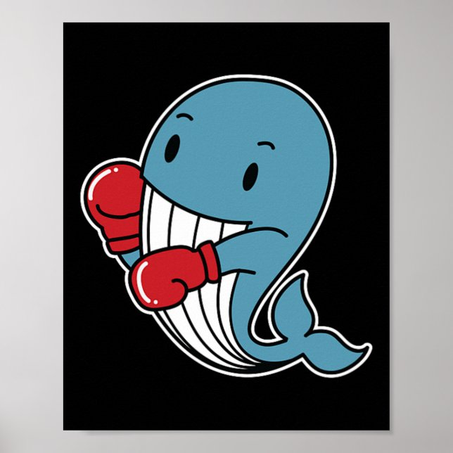 Blauer Wal Boxing Poster (Vorne)
