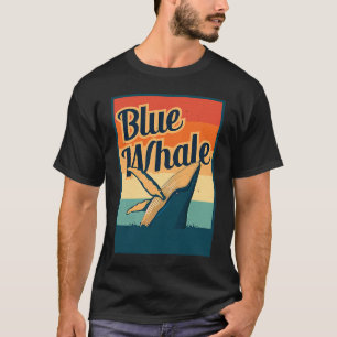 Blauer Wal Meer Tauchen Seefahrt Wellen Naturschut T-Shirt