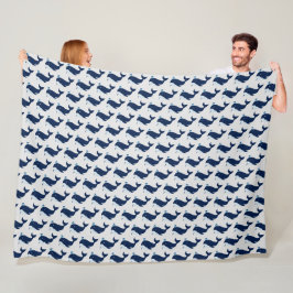 Blauer Wal, nautisch Fleecedecke