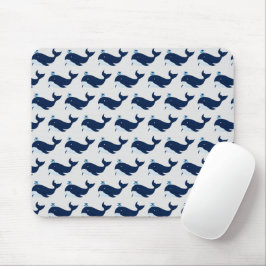 Blauer Wal, nautisch Mousepad