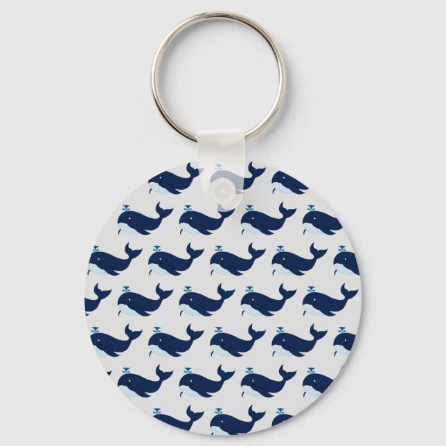 Blauer Wal, nautisch Schlüsselanhänger (Vorderseite)