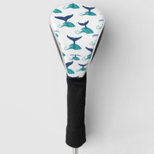Blauer Wal Schwanz Waves Sea Animal Ocean Marine Golf Headcover