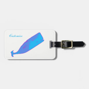 Blauer Wal schwimmen Thunder_Cove jede Farbe Gepäckanhänger