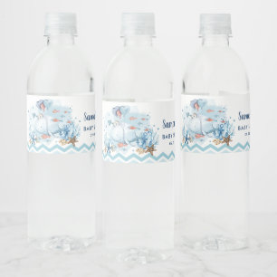 Blauer Wal unter der Meeresschnecke Babydusche 