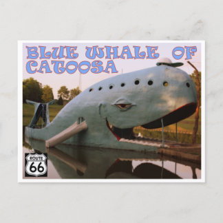 Blauer Wal von Catoosa Route 66 Postkarte