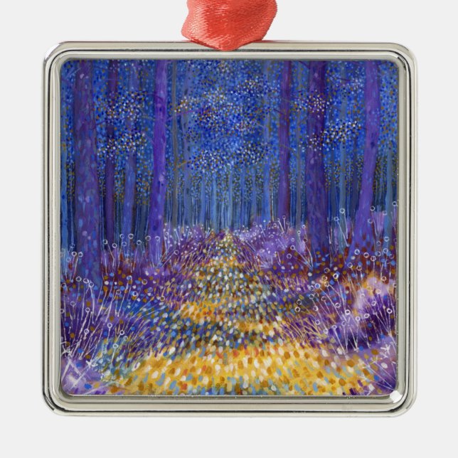 Blauer Wald 2 2012 Silbernes Ornament (Vorne)