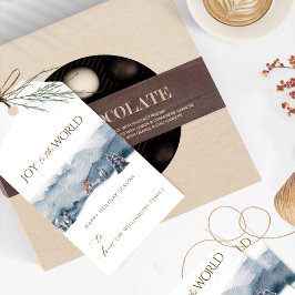 Blauer Wald und Fox, Freude an der Welt, Urlaub Geschenkanhänger