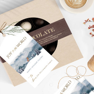 Blauer Wald und Fox, Freude an der Welt, Urlaub Geschenkanhänger