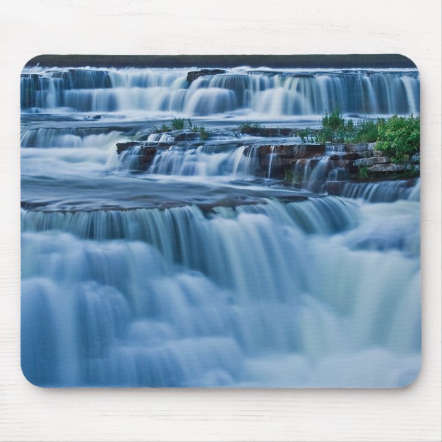 Blauer Wasserfall Mousepad (Vorne)