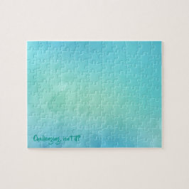 Blauer Wasserfarbenfrohe Puzzle