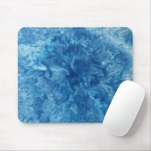 Blauer Wasserfarbensturm Mousepad