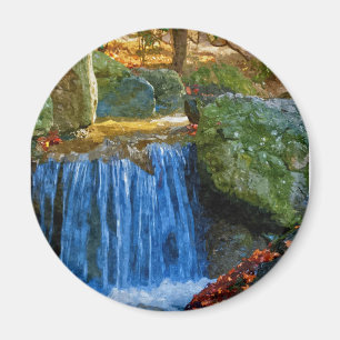 Blauer Wasserlauf Magnet