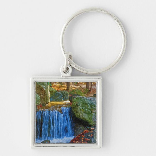 Blauer Wasserlauf Schlüsselanhänger (Vorne)