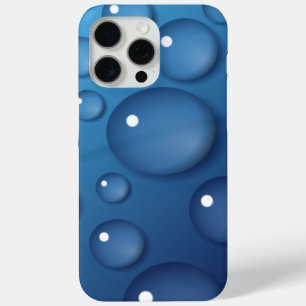 Blauer Wassertropfen Textur iPhone 15 Pro Max Hülle