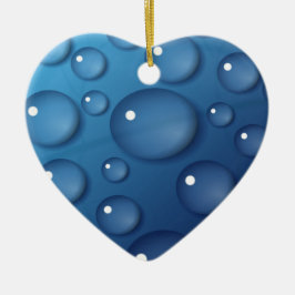 Blauer Wassertropfen Textur Keramik Ornament