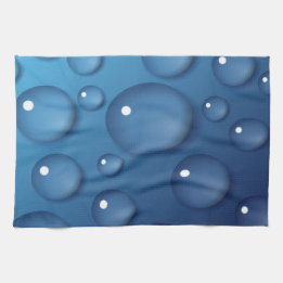 Blauer Wassertropfen Textur Küchentuch