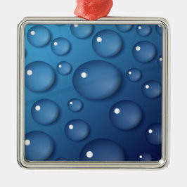 Blauer Wassertropfen Textur Ornament Aus Metall