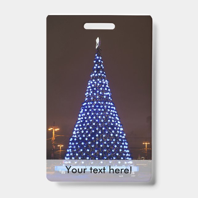 Blauer Weihnachtsbaum Ausweis (Vorderseite)