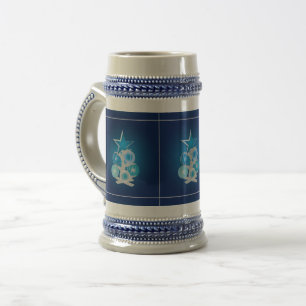 Blauer Weihnachtsbaum Bierglas