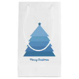 Blauer Weihnachtsbaum Kleine Geschenktüte