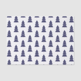 Blauer Weihnachtsbaum mit Schneeflocken-Muster Seidenpapier