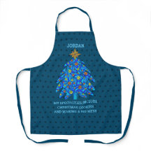 Blauer Weihnachtsbaum Unisex Personalisiert Funny