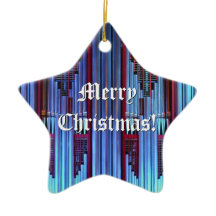 Blauer Weihnachtsschmuck