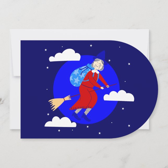 Blauer Weihnachtswitscher, Janna-Broomrider-Spookm Einladung (Vorderseite)