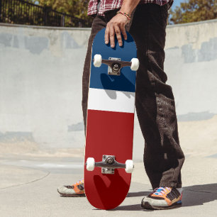 Blauer weißer Farbblockstil Skateboard