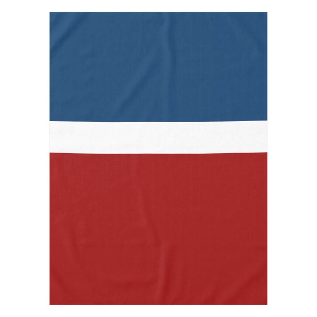 Blauer weißer Farbblockstil Tischdecke (Vorderseite)