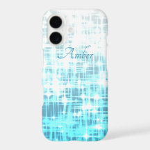 Blauer Weißer Farbverlauf Glanz Funken Personalize
