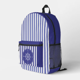 Blauer/weißer Kompass Bedruckter Rucksack