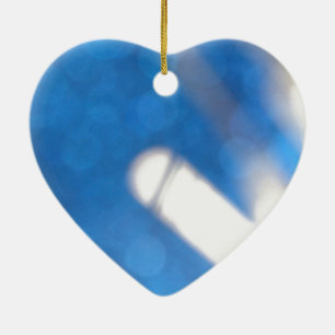 Blauer weißer Lichteffekt Keramikornament