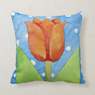 Blauer weißer Stellenhintergrund 2013 der Tulpe Kissen