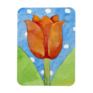 Blauer weißer Stellenhintergrund 2013 der Tulpe Magnet