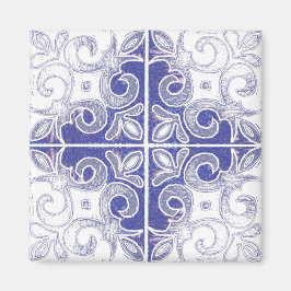 Blauer weißer Swirl, Inspiriert von portugiesische Magnet
