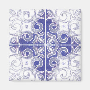 Blauer weißer Swirl, Inspiriert von portugiesische Magnet