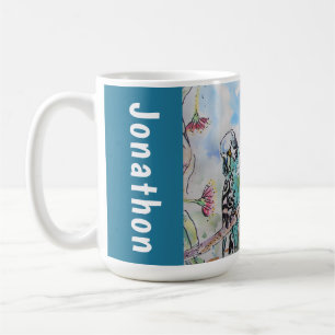 Blauer Wellensittich Wellensittiche Papageien Ehem Kaffeetasse
