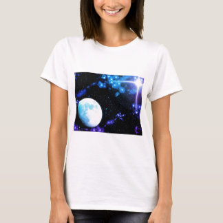 Blauer Weltraum T-Shirt