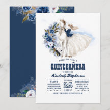 Blauer Western Quinceañera - 15. Geburtstag