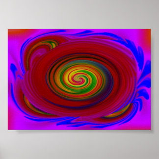 Blauer Whirlpool Poster