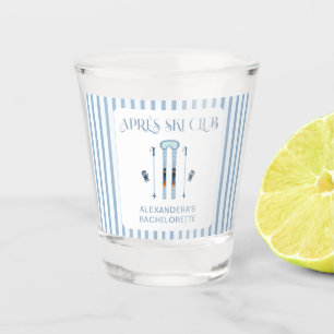 Blauer Winter Après-Ski-Junggesellinnenabschied Schnapsglas