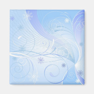 blauer Winter Magnet