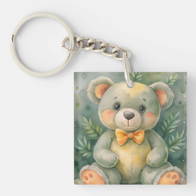 Blauer Winter mit Deeers Schlüsselanhänger (Vorderseite)