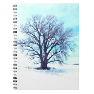 Blauer Winter Notizblock