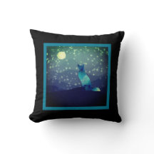Blauer Wolf Admiring Vollmond in den Bergen
