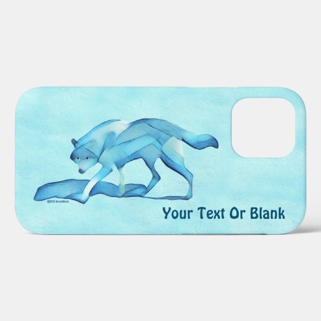 Blauer Wolf auf Schnee Case-Mate iPhone Hülle (Rückseite (Horizontal))