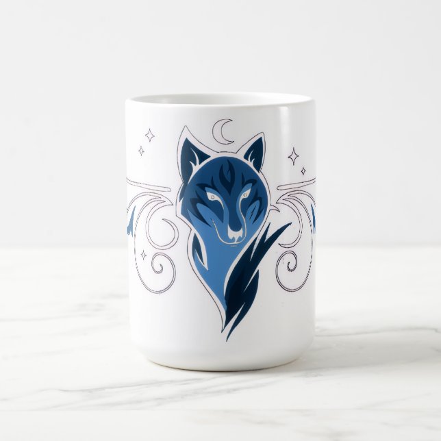 Blauer Wolf Kaffeetasse (Mittel)